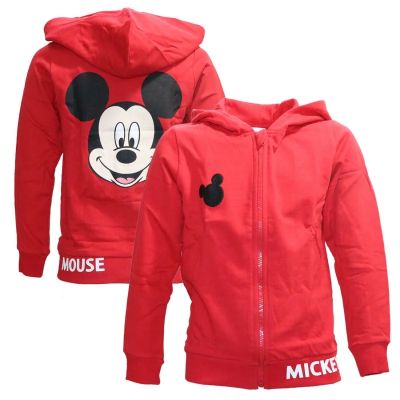 Суичър за Disney Момче Mickey Mouse – Червен, с Качулка и Цип