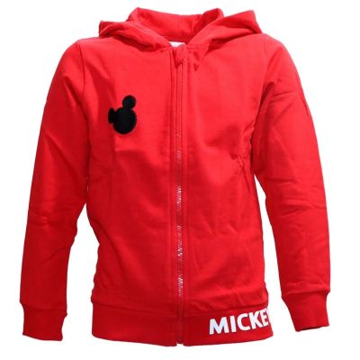 Суичър за Disney Момче Mickey Mouse – Червен, с Качулка и Цип