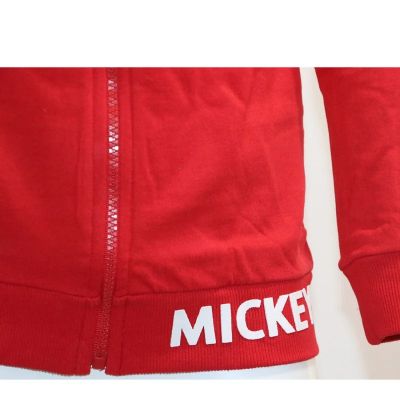 Суичър за Disney Момче Mickey Mouse – Червен, с Качулка и Цип
