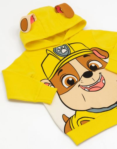 Детски Суичър Paw Patrol– Жълт с Качулка, 100% Памук - Unisex