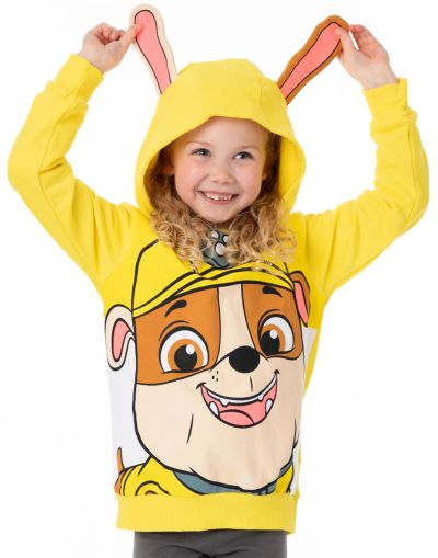 Детски Суичър Paw Patrol– Жълт с Качулка, 100% Памук - Unisex