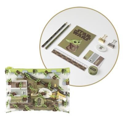 Комплект училищни канцеларски материали Disney Star Wars с 1 прозрачна торбичка