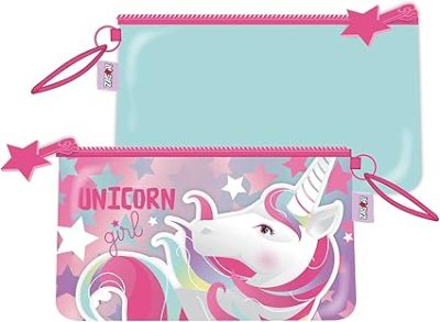 Несесер за тоалетни принадлежности ,Еднорог, Розов и син - 24x14 см