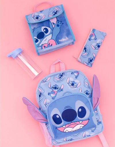  Детска раница Disney, Lilo & Stitch, 3D Ears с 4 части, 36x26x10 см