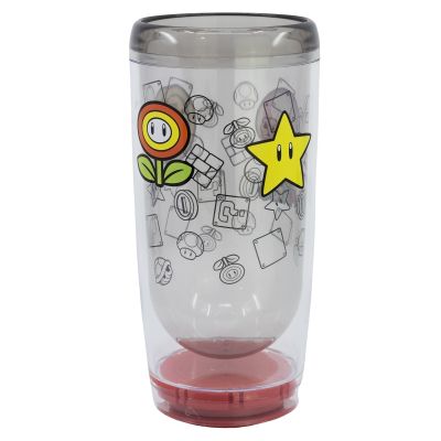 Чаша DROP SAFE с двойни стени PS 705 мл, SUPER MARIO POWER