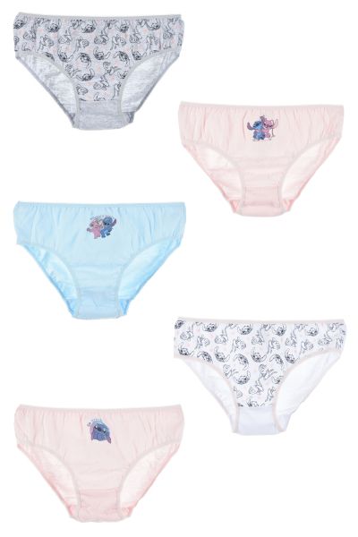 Комплект детски бикини Disney Lilo & Stitch – 5 броя, многоцветни