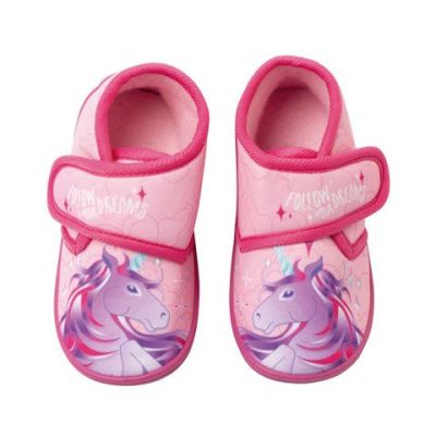 UNICORN/ЕДНОРОГ ЗАТВОРЕНИ ДОМАШНИ ПАНТОФКИ С ГУМЕНА ПОДМЕТКА