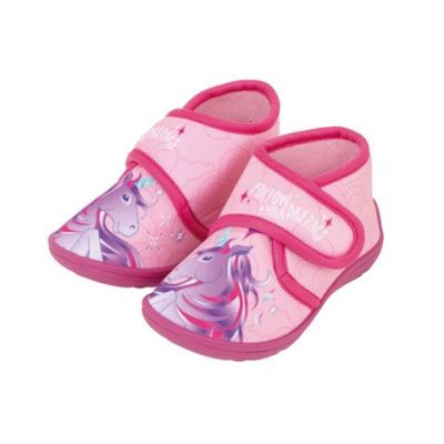 UNICORN/ЕДНОРОГ ЗАТВОРЕНИ ДОМАШНИ ПАНТОФКИ С ГУМЕНА ПОДМЕТКА